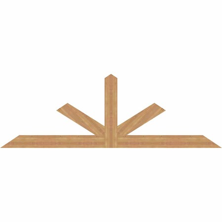 Ekena Millwork Saratoga Smooth Timber Gable Bracket, Western Red Cedar, 96"W x 32"H x 1 1/2"D x 5 1/2"F, 8/12 Pitch GBW096X32X0206SAR00SWR